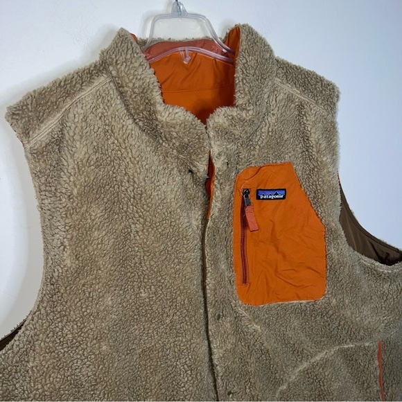 Patagonia Bivy Down Vest Reversible Size Brown and Orange Size 2X - Picture 15 of 15